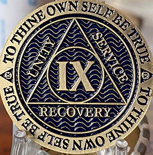 9 Year AA Medallion Reflex Antique and Blue Color Bronze Chip IX