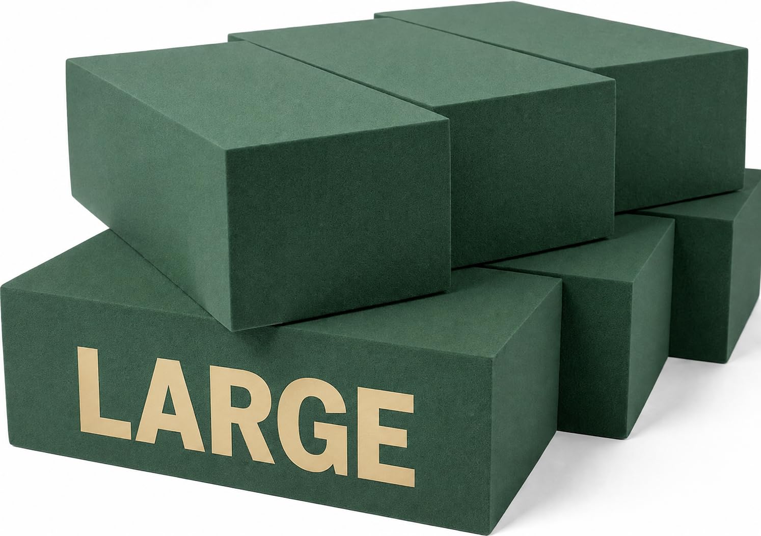 FLOFARE Pack of 6, Dry and Wet Floral Foam Blocks for Fresh and Artificial Flowers, Each (7.8” L x 3.5” W x 2.4” H), for Wedding, Birthdays, Home, Office, and Garden Decorations