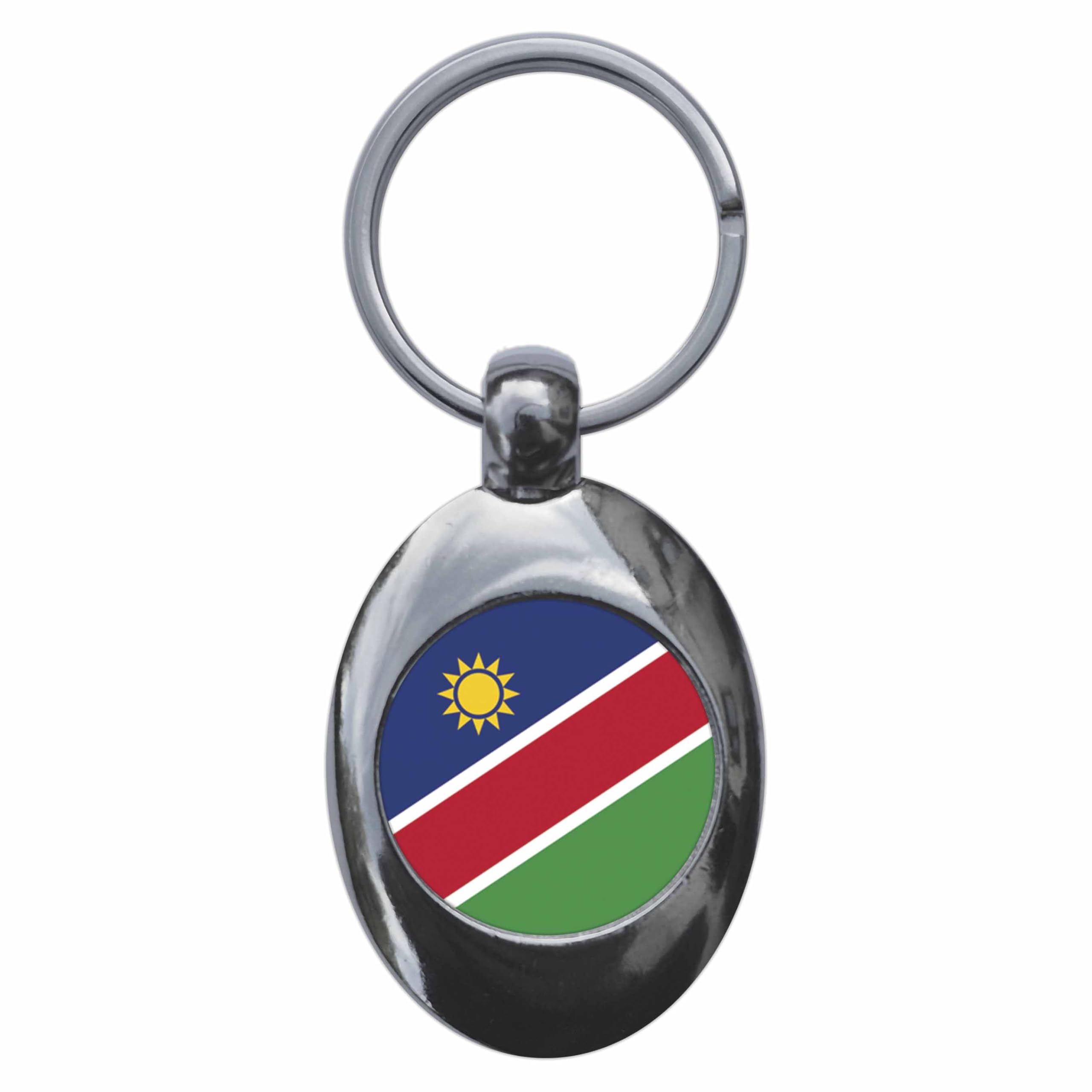 Ozorath Namibia National Flag Keyring Keychain Key Ring Chain With Trolley Coin