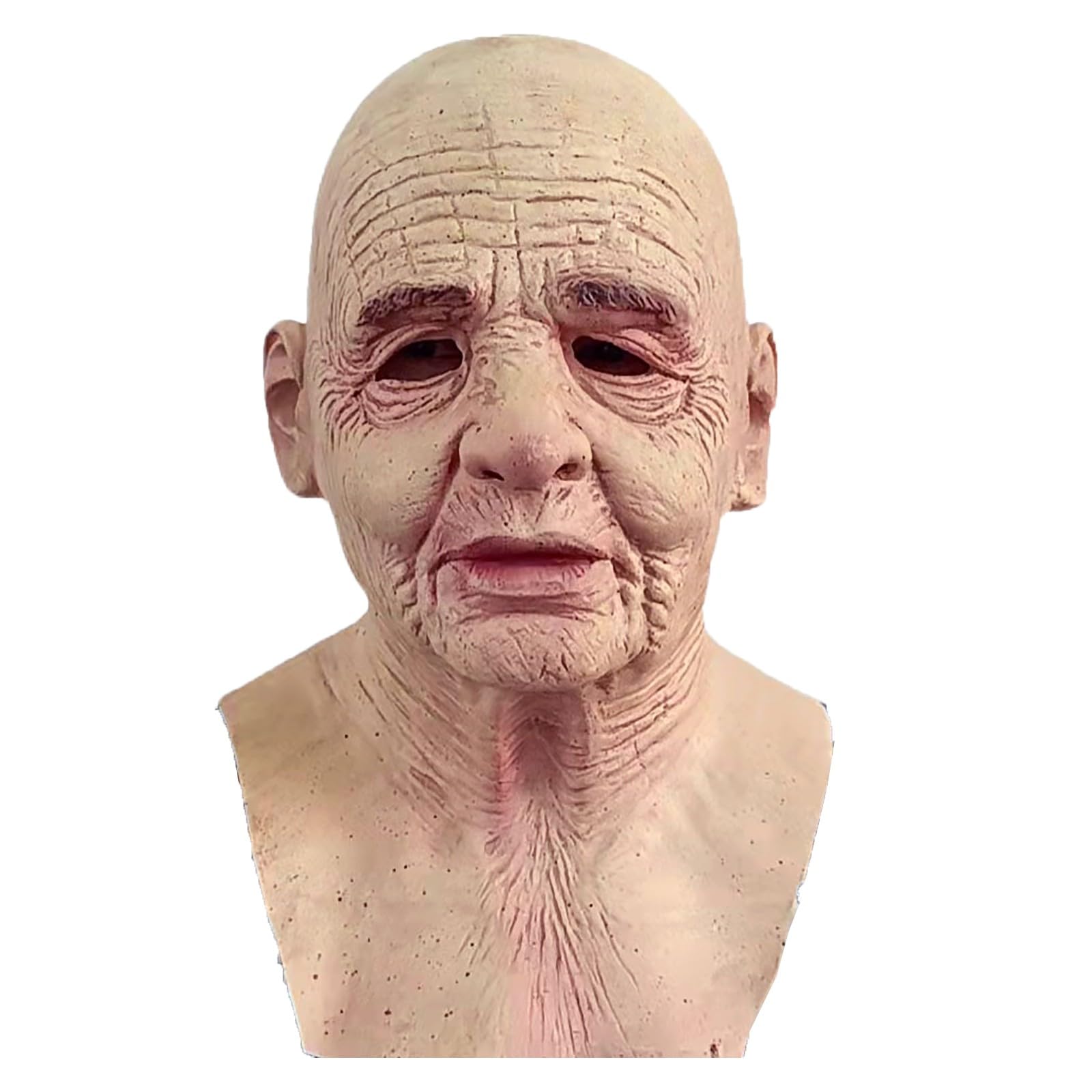 Scary Halloween Masks, Realistic Old Man Mask Masks For Adults Silicone Half Face Headgear Dress Up Women Men Woman (005 Man,One Size)