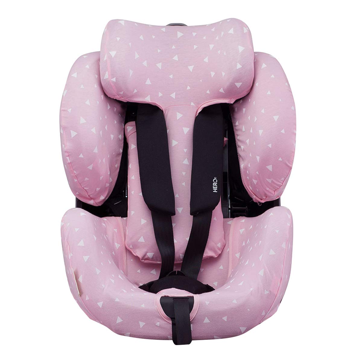 JYOKO KIDS Rivestimento per seggiolino auto in cotone compatibile con Recaro Zero e Recaro Optiafix (Pink Sparkles)