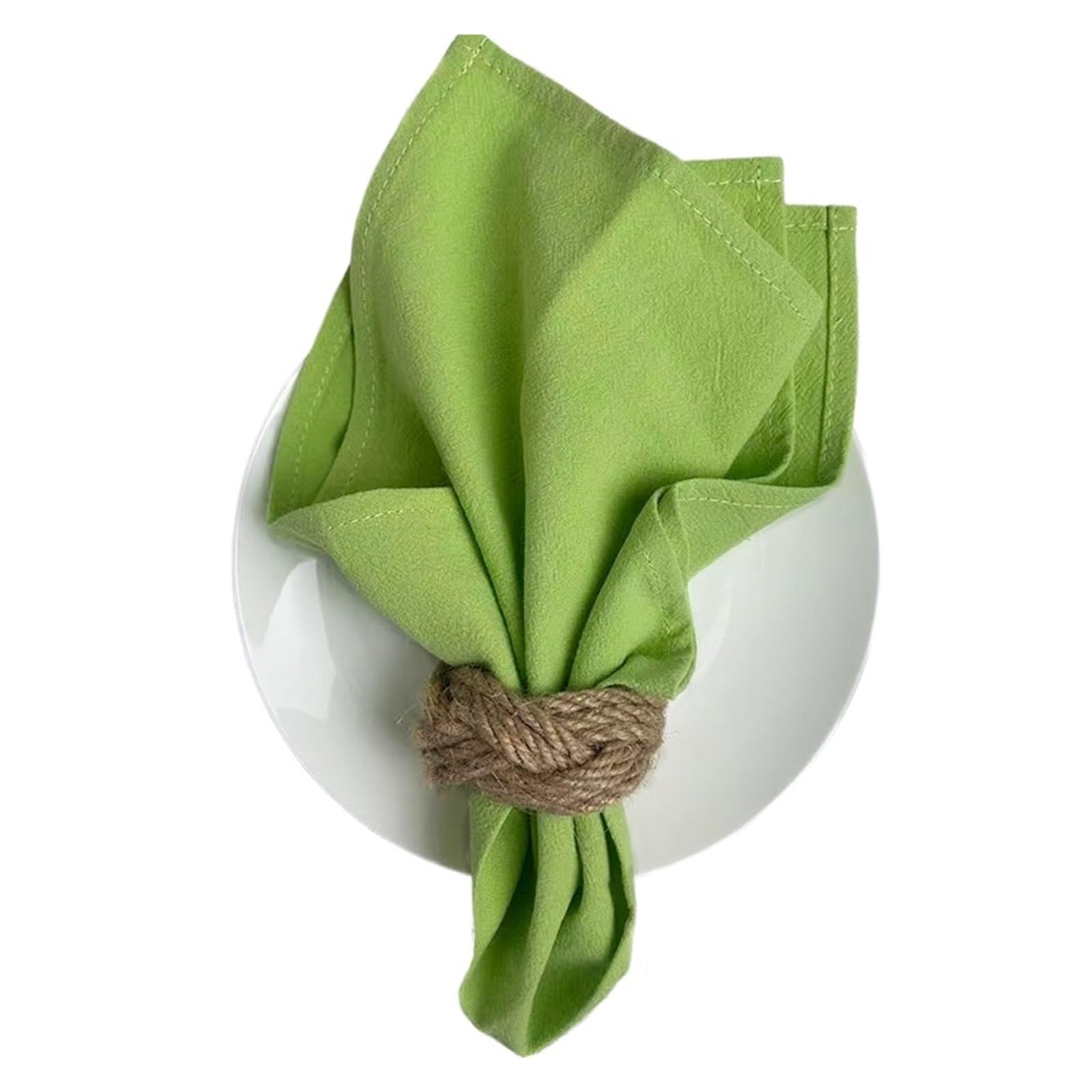 Weqyfdc Grass Green Linen Napkins 64Pcs Napkin Cloths Dark Green 30X45cm Cotton Fabric Serviette Kitchen Tea Table Towels For Farmhouse Wedding Decoration(Grass Green)