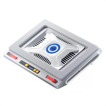 llano V10 Gaming Laptop Cooler, Laptop Cooling Pad Stand with Powerful 4.72" External Turbo Cooling Fan, Fast Cooling Computer 13-17.3", Button Control, 3 Adjustable Stands, White