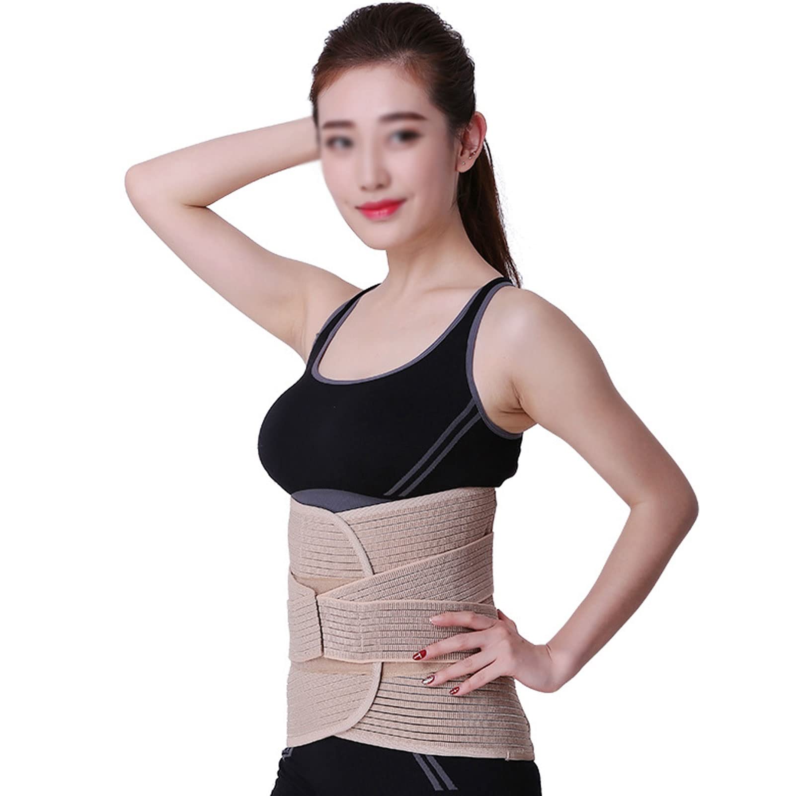 Soporte de espalda de 33 cm para hombres, mujeres, soporte de cintura lumbar, corrector de postura, cinturón de entrenamiento de levantamiento de pesas pesado para aliviar el dolor, escolios