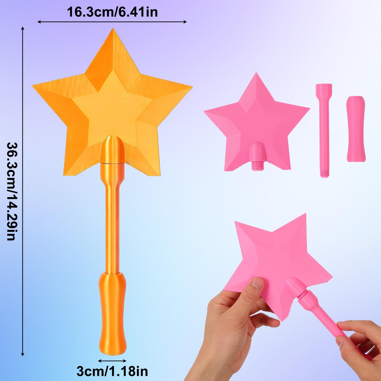 methill 3D Printed Credit Card Wand Tap to Pay, Magic Wand Contactless Payment Card Holder, Starlight Magic Wand Tap-to-Pay Card Holder (Golden yellow)