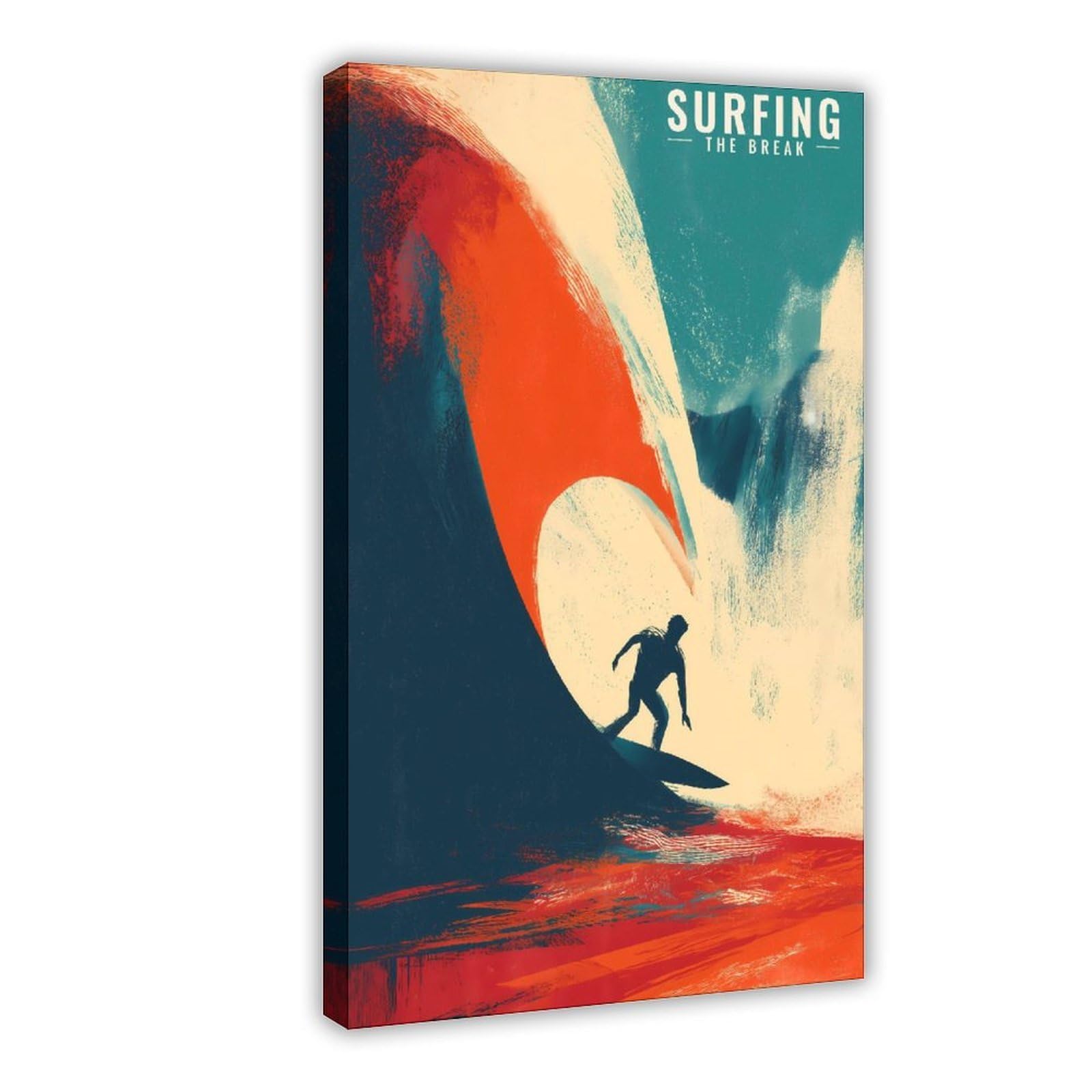 Jfecth Frame-Style Surfing Poster Canvas Poster For Office Decor Gift