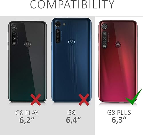 Miniatura 6 de kwmobile Funda compatible con Motorola Moto G8 Plus - Funda de silicona TPU con acabado suave - Negro