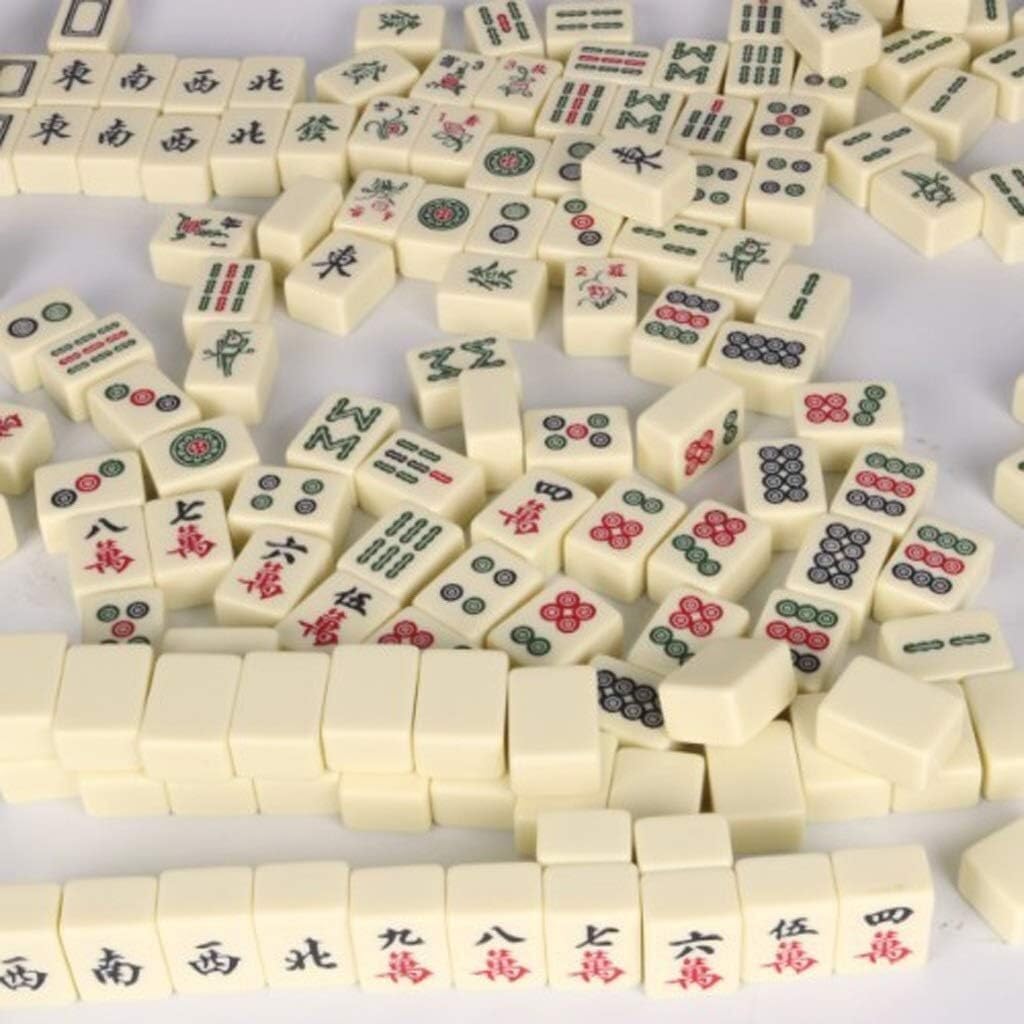 Chinesisches digitales Mahjong-Set, traditionelles Mahjong-Set, 144 Keramikfliesen, for chinesische Spiele verwendet(38 EU)