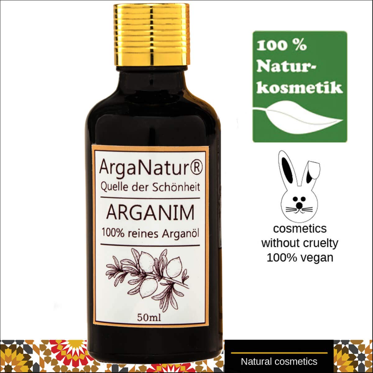 Organic argan oil Arganim cold pressed 50ml bottle ✔ 100% pure organic virgin - Image 4