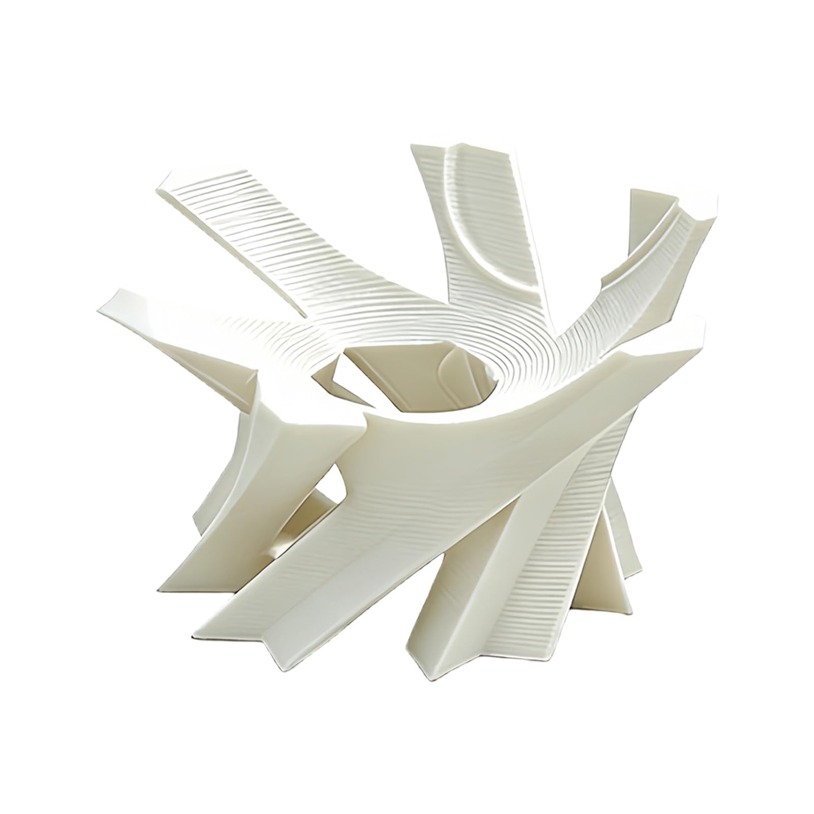 Lujiaxi White Miniature Speakers Stand 3D Printed In Durability Build With Stable Base And Artistic Design Enhanced Sound Topological Lecturer Stand