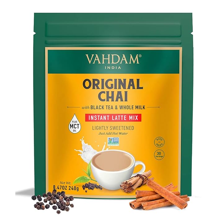 Buy VAHDAM, Spiced Chai Tea Latte Instant Powdered Mix (240g / 8.47oz