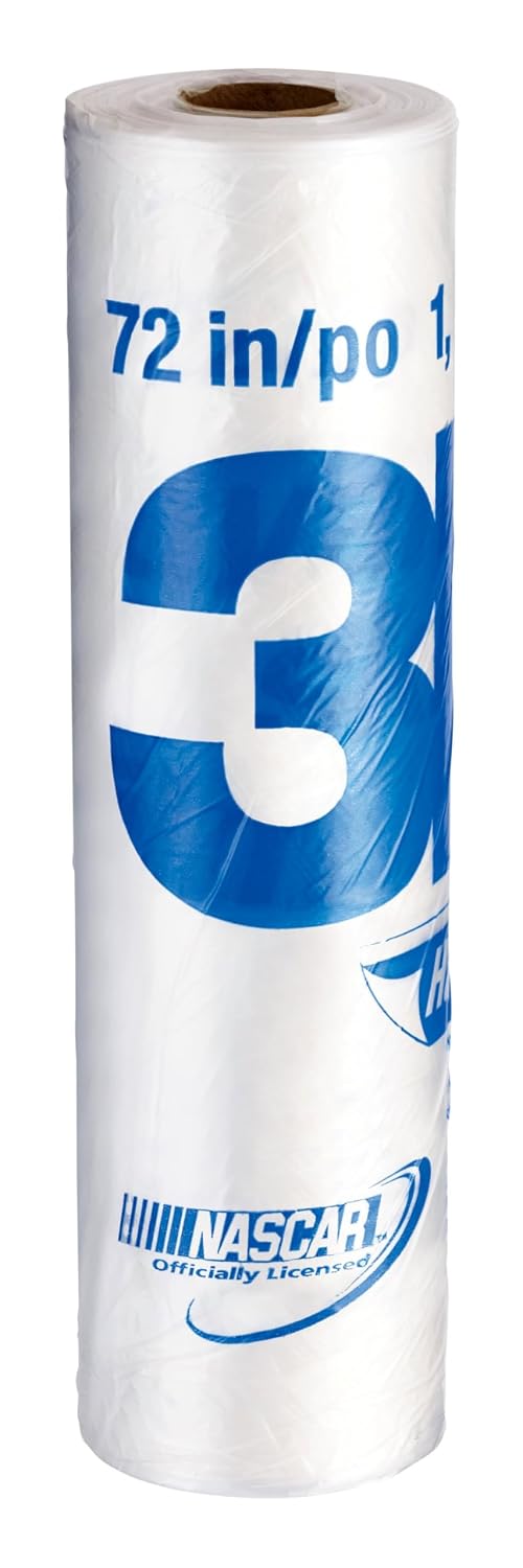 3M Hand Masker Advanced Masking Film, 72 in x 90 ft, Static Cling Keeps Film in Place, Prevents Liquids From Bleeding Through, Flake Resistant, For Indoors & Outdoors Use, 1 Roll (AMF72) image 2
