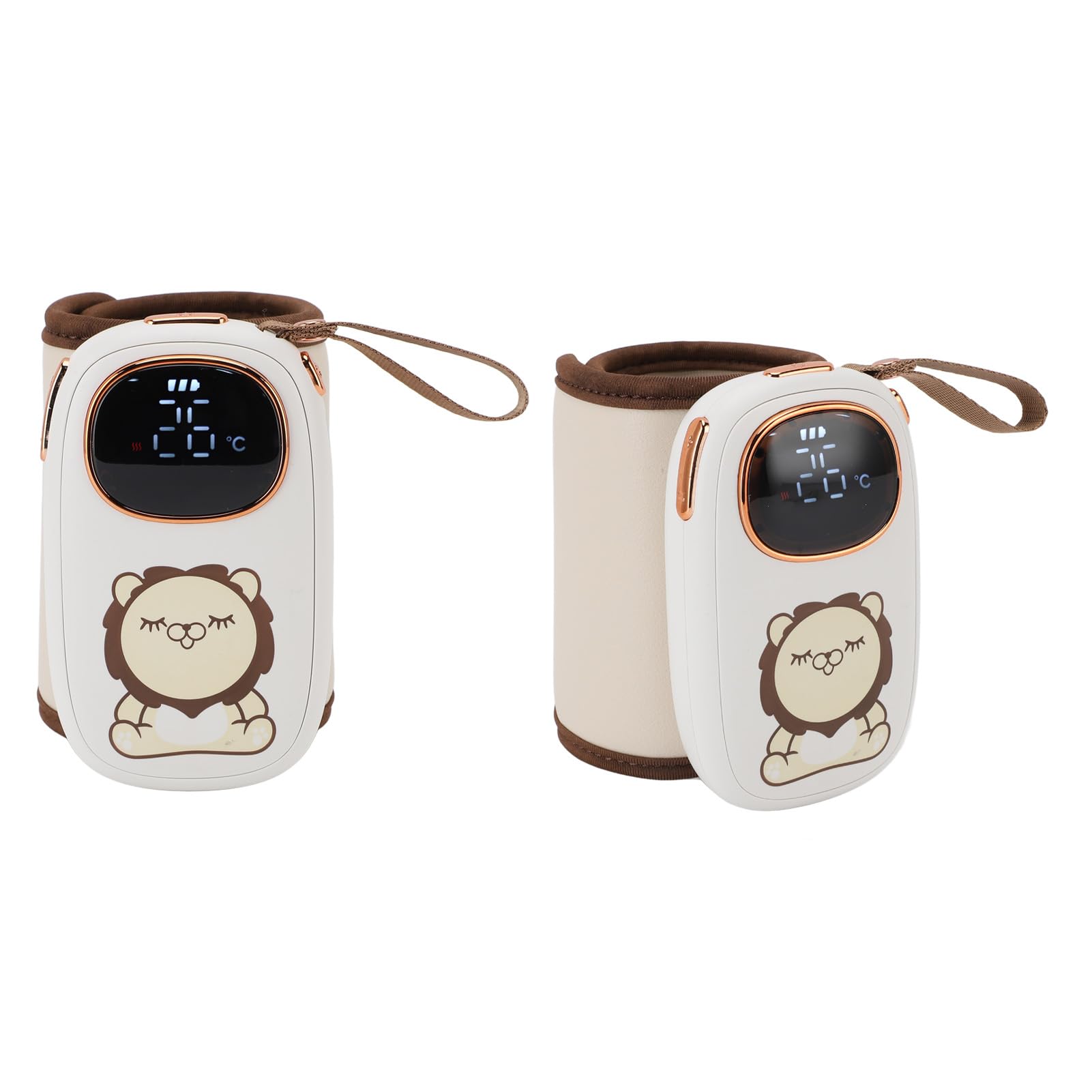 Asixxsix Calientabiberones Portátil, Batería ABS 8000mAh Carga USB Calientabiberones, Calienta Leche a Temperatura Constante para la Alimentación del Bebé