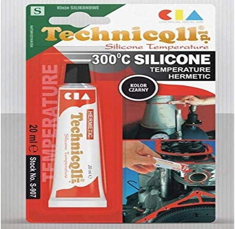 Black HIGH Temperature Silicone Adhesive SEALANT 20ml Heat Resistant