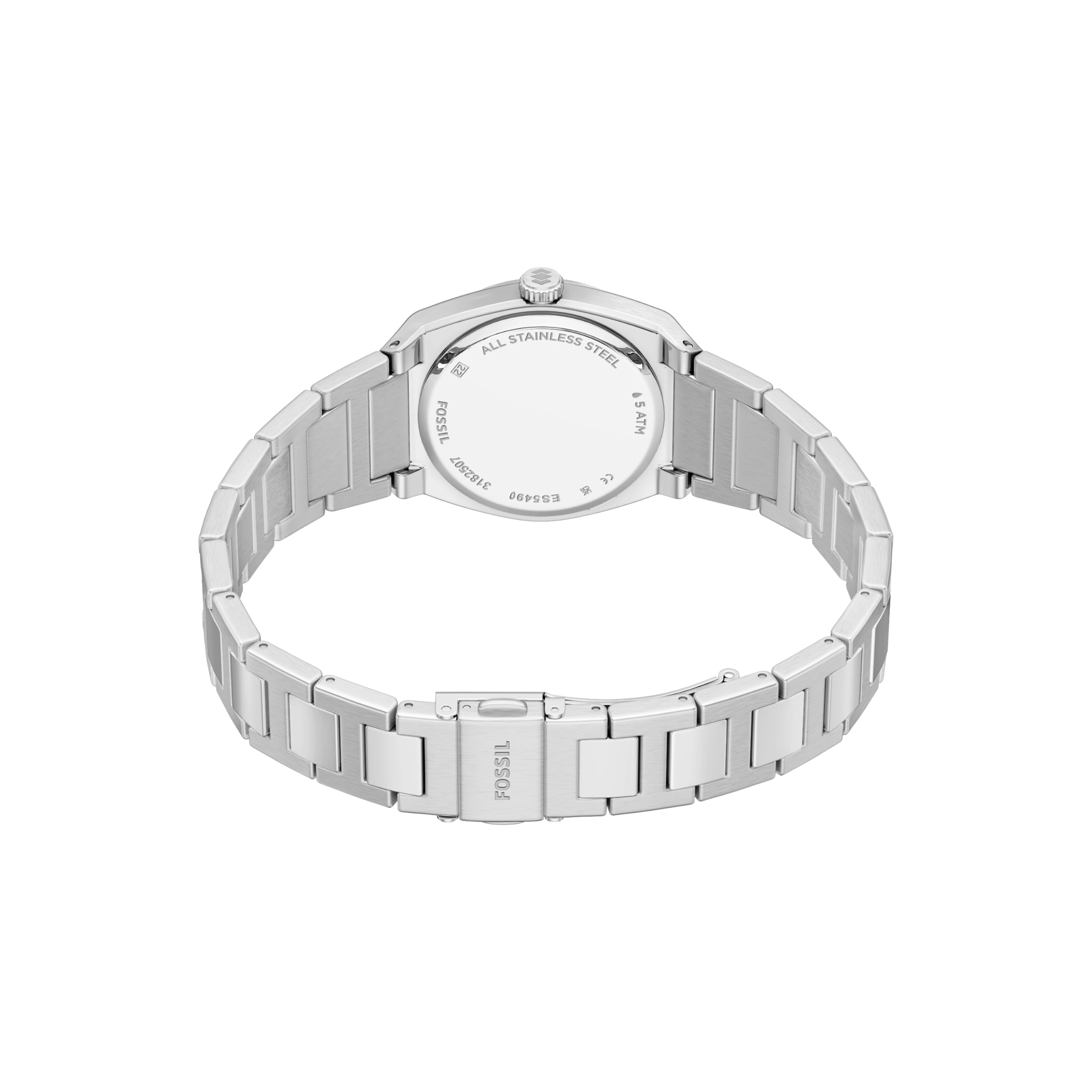 Fossil Everett Reloj para Mujer de Acero Inoxidable Color Plateado de 27MM, ES5490
