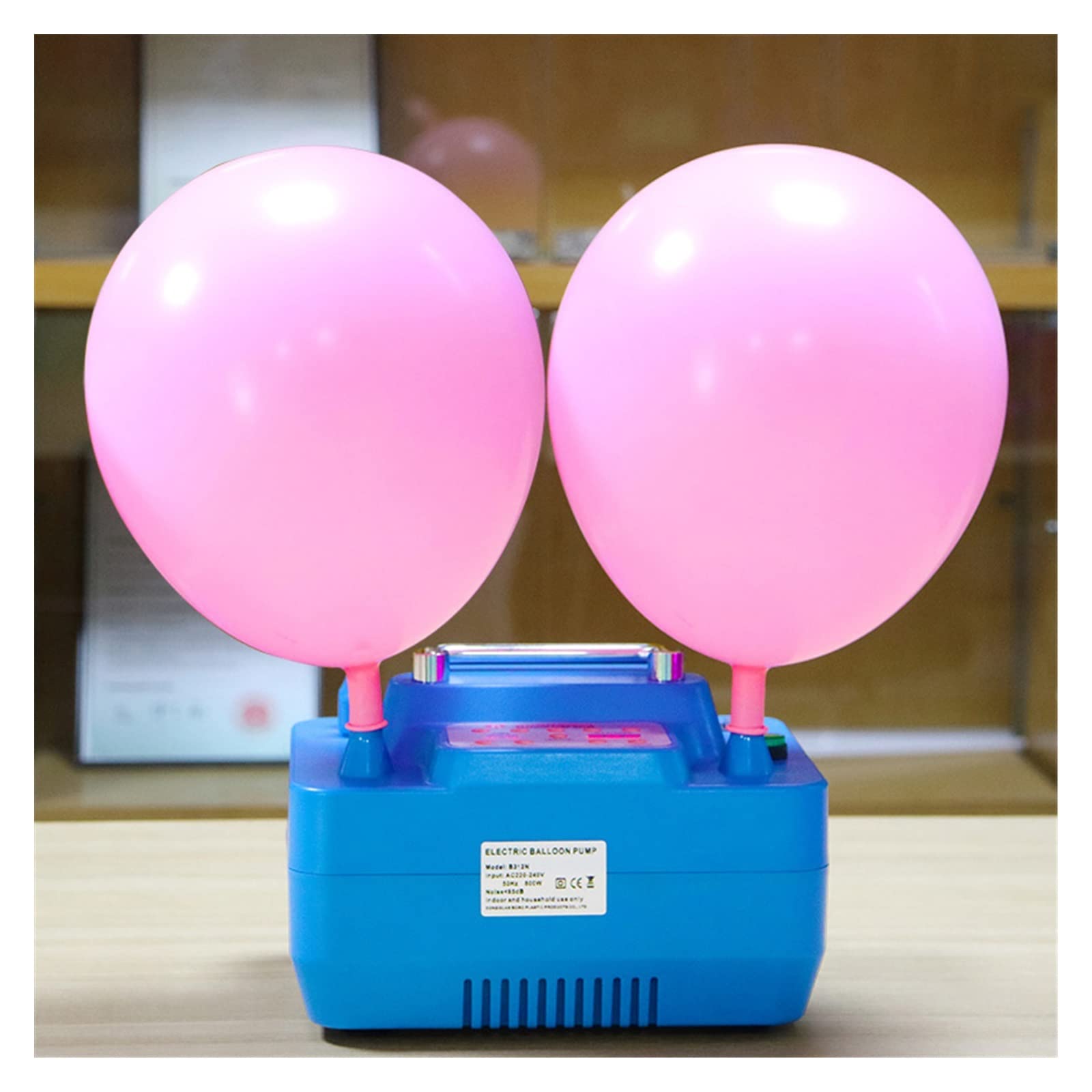 Bomba de globo eléctrica 800W con temporizador Inflador profesional de dos orificios con función de memoria Interruptor de pie 800W Maquinaria y Accesorios