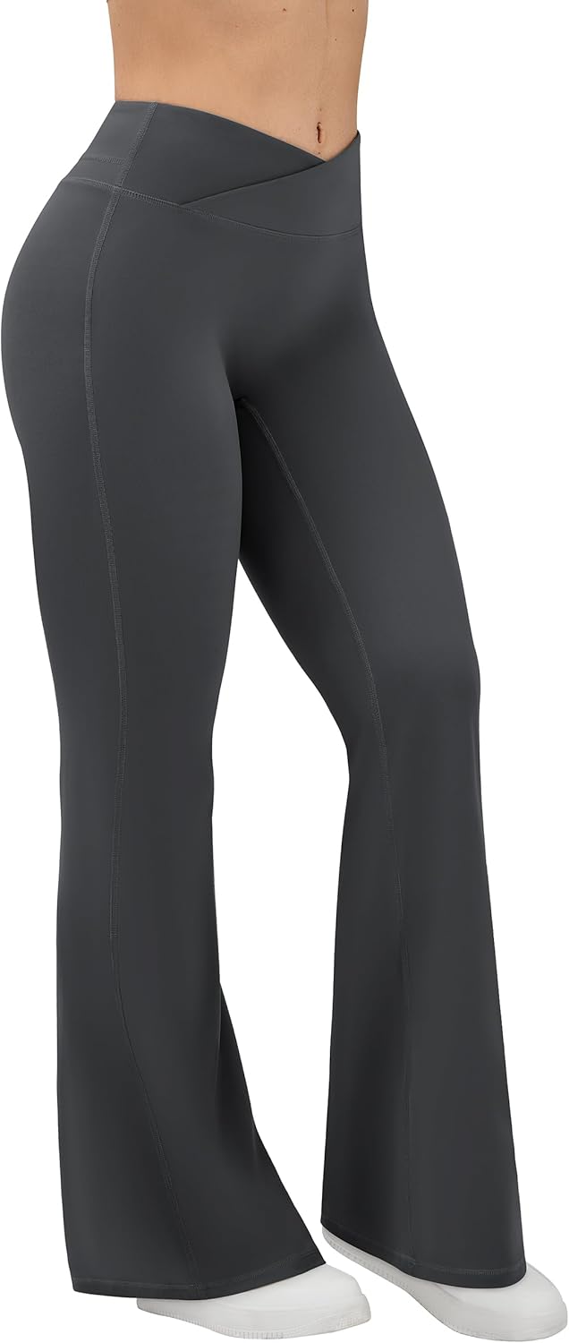 EUYZOU Yoga Pants Women High Waist Casual Soft Crossover Straight Leg Bottoms Leggings