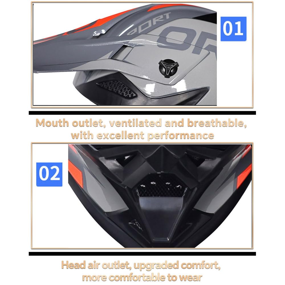 PAESCOY Motorradhelm Motocross - DOT Zertifiziert Mit Brille