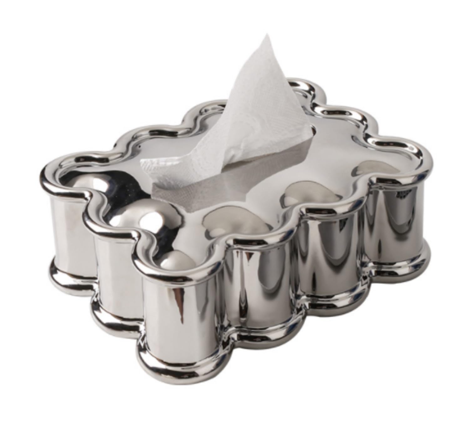 Dozownik Serwetek Pudełko Na Chusteczki Kwadratowe Pudełko Na Chusteczki Pojemnik Na Chusteczki Pojemnik Na Chusteczki Do Blatów Łazienkowych Komody Toaletki i Restauracji(Blue,Silver)