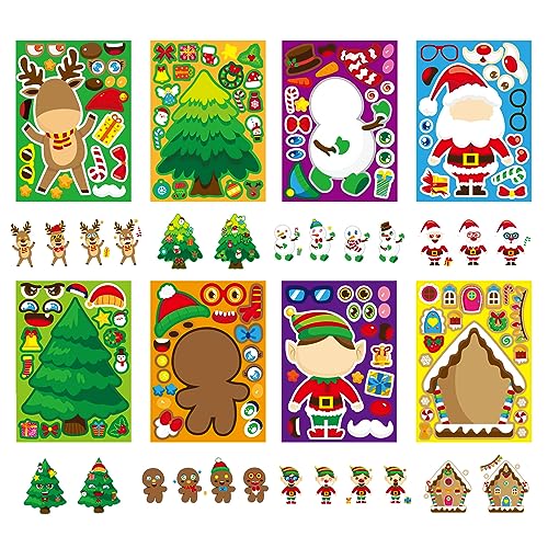 32PCS Christmas Stickers for Kids Christmas Tree Gingerbread House Sticker - image 5