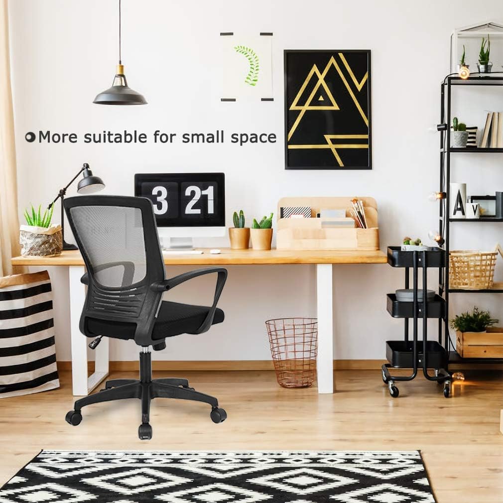 Ergonomic Office Chair Cheap Desk Chair Modern Executive Computer Chair Rolling Swivel Adjustable Chair Mesh Back Support for Women&Men, Grey