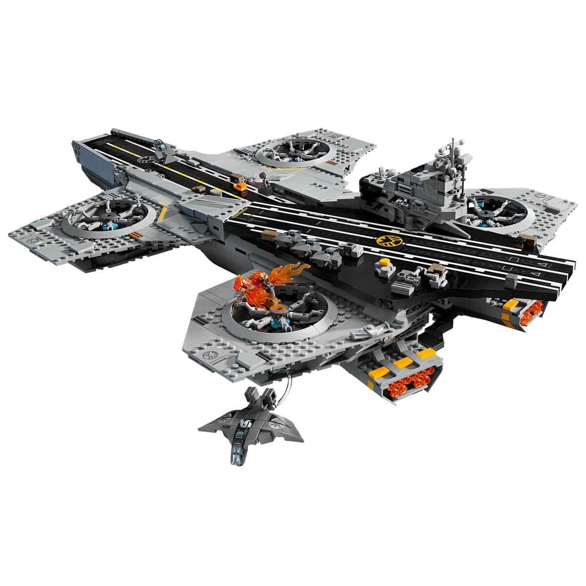 LEGO ǀ Marvel Elivelivolo S.H.I.E.L.D. - Kit di Modellismo per Adulti - 6 Minifigure, tra cui Captain America e Nick Fury - Decorazione per Mensola Fai da Te - Regalo per i Fan degli Avengers - 76354