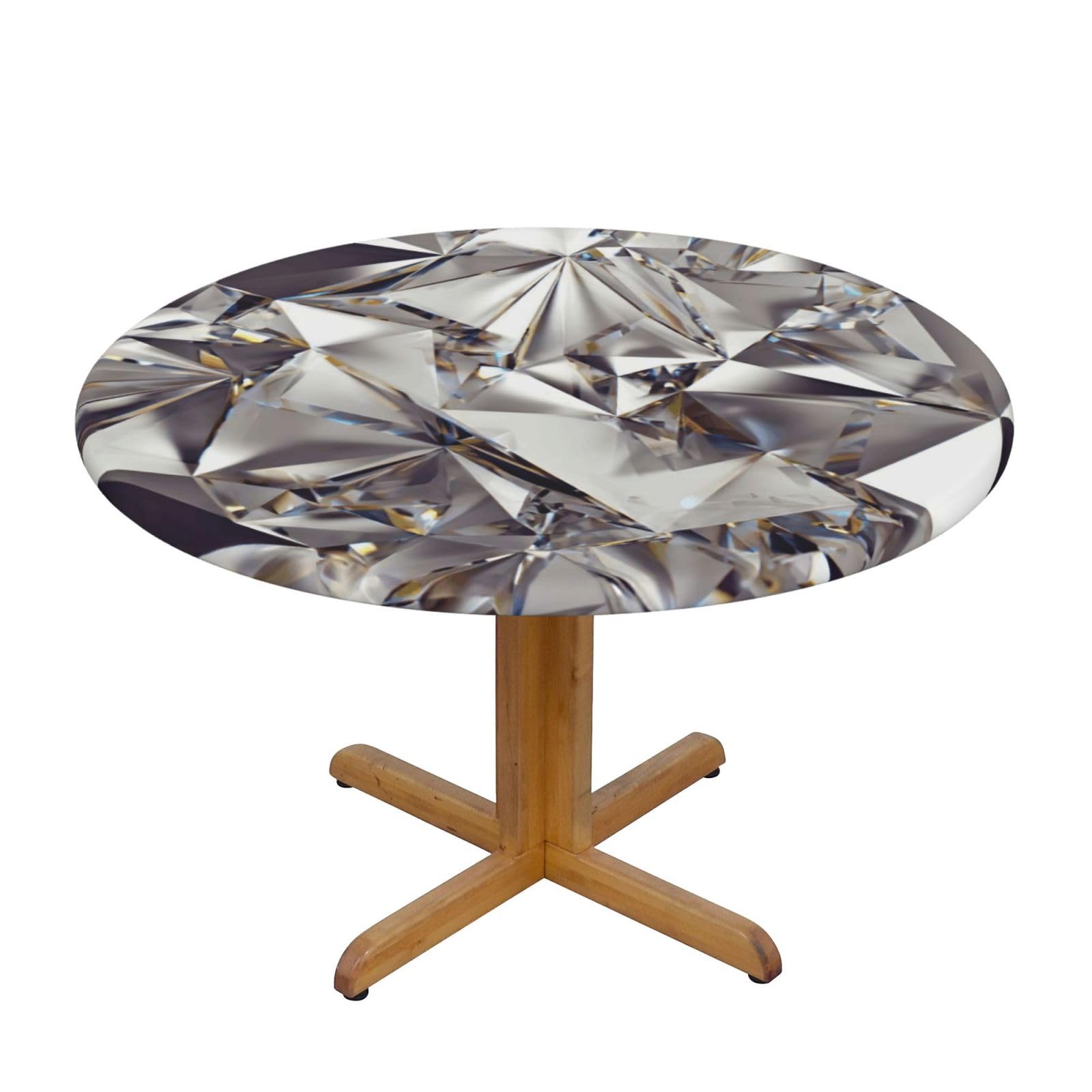 Nappe ronde anti-tache lavable pour protéger une table de fête