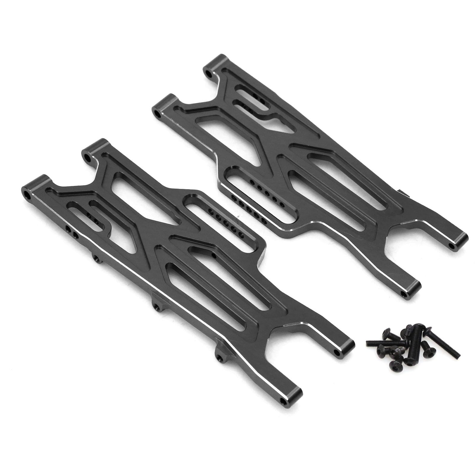 ZLYLVRC Aluminum Rear Lower Suspension Arms Set Compatible for Arrma 1/10 Kraton/Outcast 4x4 4S V2 BLX RC Truck Upgrade Parts L/R Suspension Arms Swing Arm Replacement ARA330711