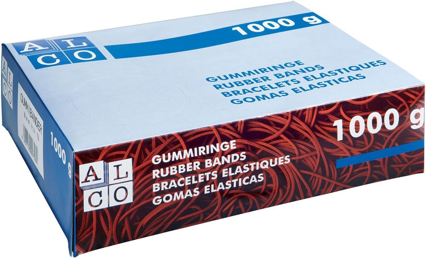 Alco Gummibänder 130x4mm 1000g rot