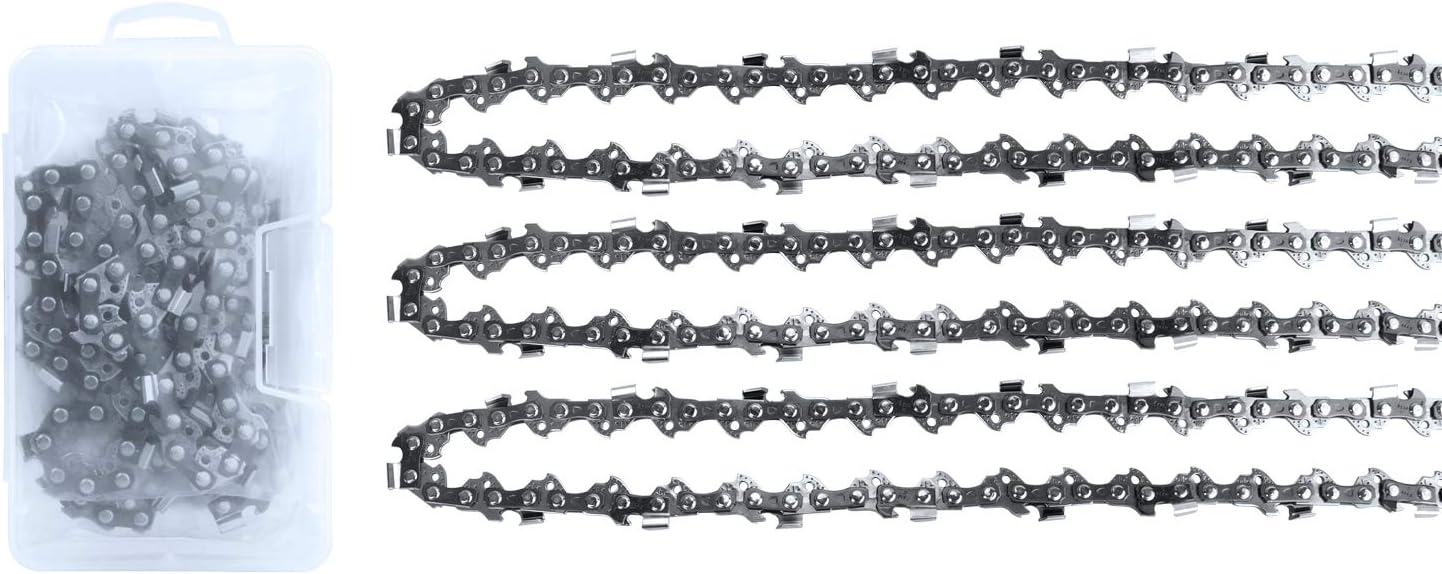 3 Pack 14 inch Chainsaw Chains 3/8 LP .043 Inch 52 Drive Links fits EGO 14-Inch Chain Saw Models CS1401/CS1400 Ryobi, Echo