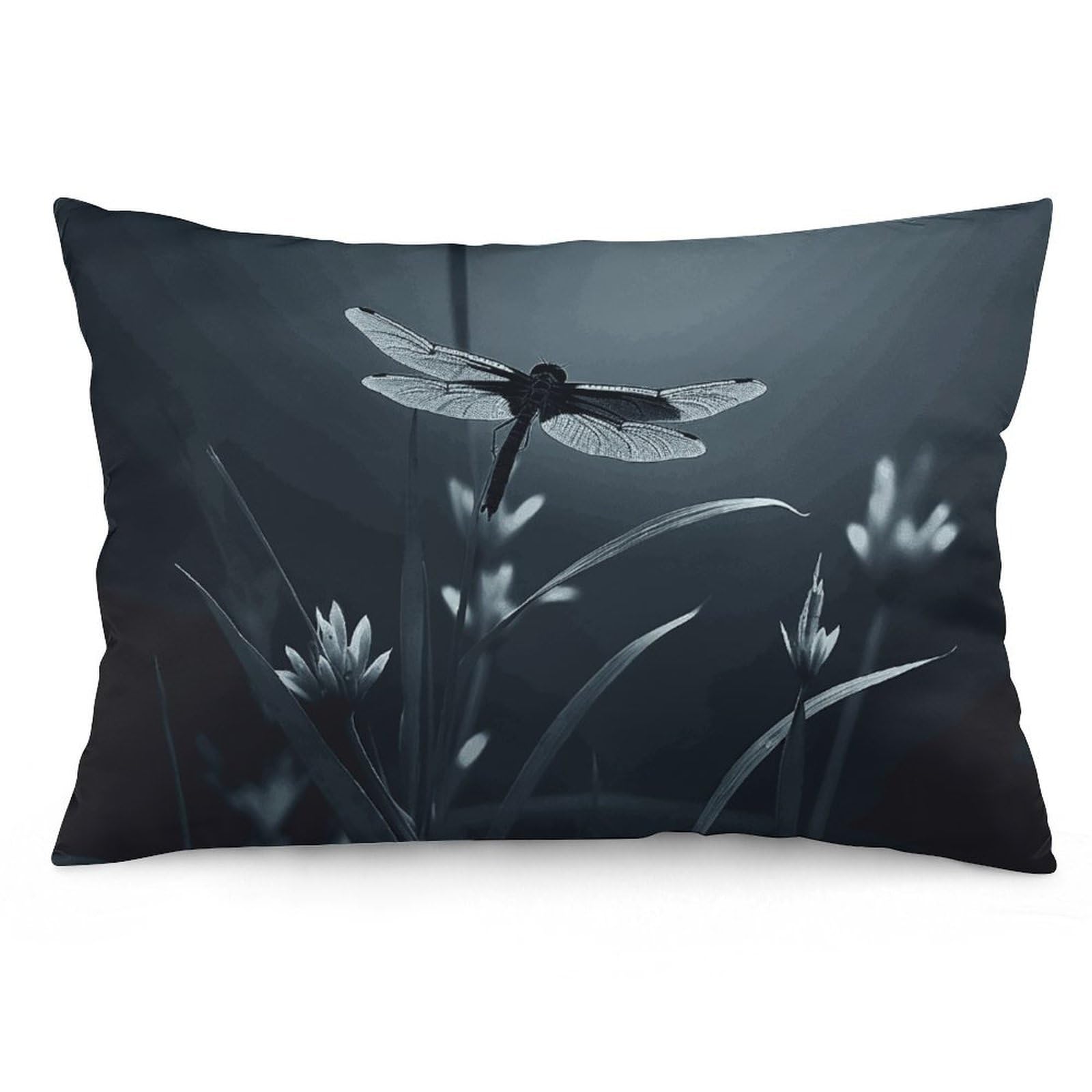NTVOWPZO 2 Pack Decoration Throw Pillow Covers 20"x30" Pillowcases Covers Dragonfly Silhouette Pillowcases Modern Farmhouse Home Decor Sofa Cushions Covers for Couch Bed Living Room
