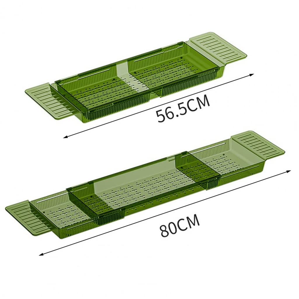 Bandeja extensible para bañera, estante de gran capacidad con drenaje rápido, ideal para relajación y experiencia de spa