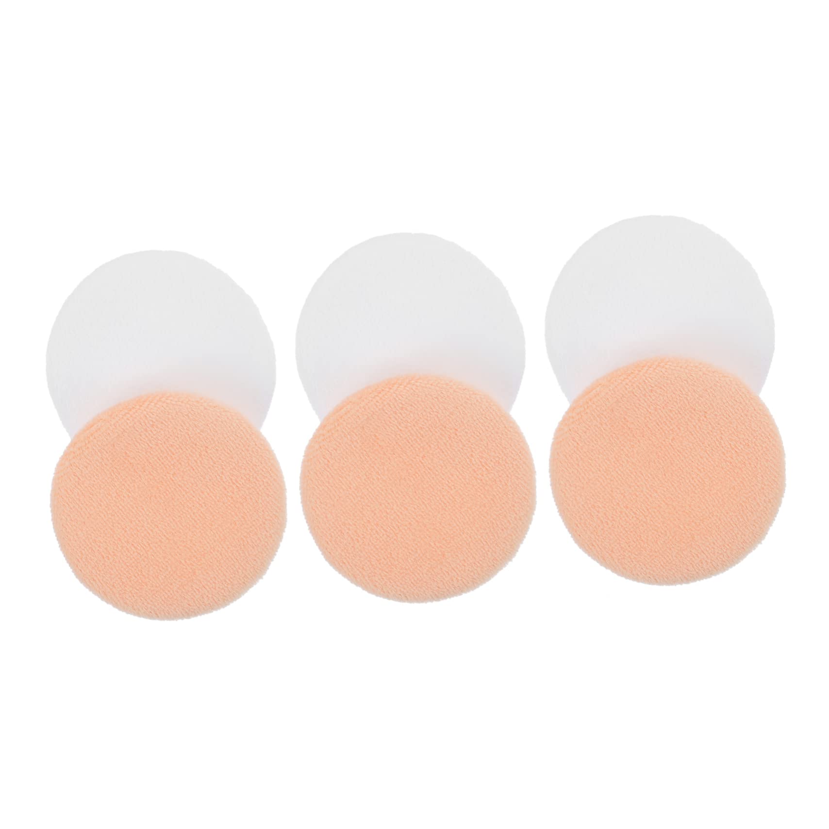 FRCOLOR 20pcs Powder Puff Soft Makeup Applicator for Loose Face Powder Washable Cosmetic Puff with Ribbon for Blending Foundation and Setting Makeup