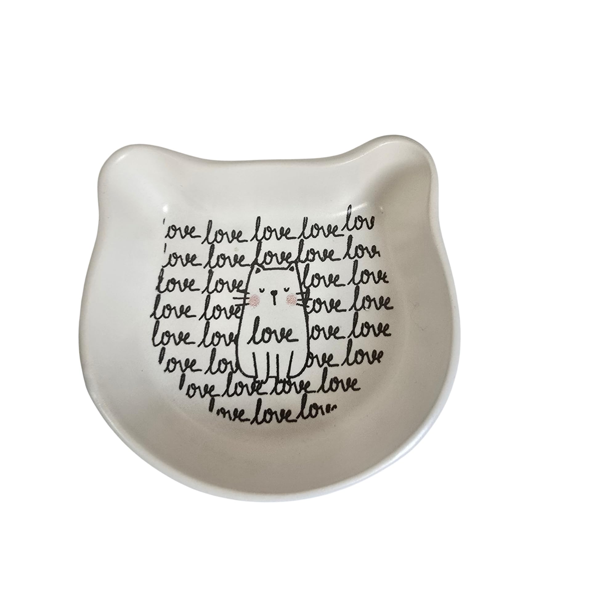 Ceramic Cat-Shaped Treat Bowl | Cute Pet Food Dish ...