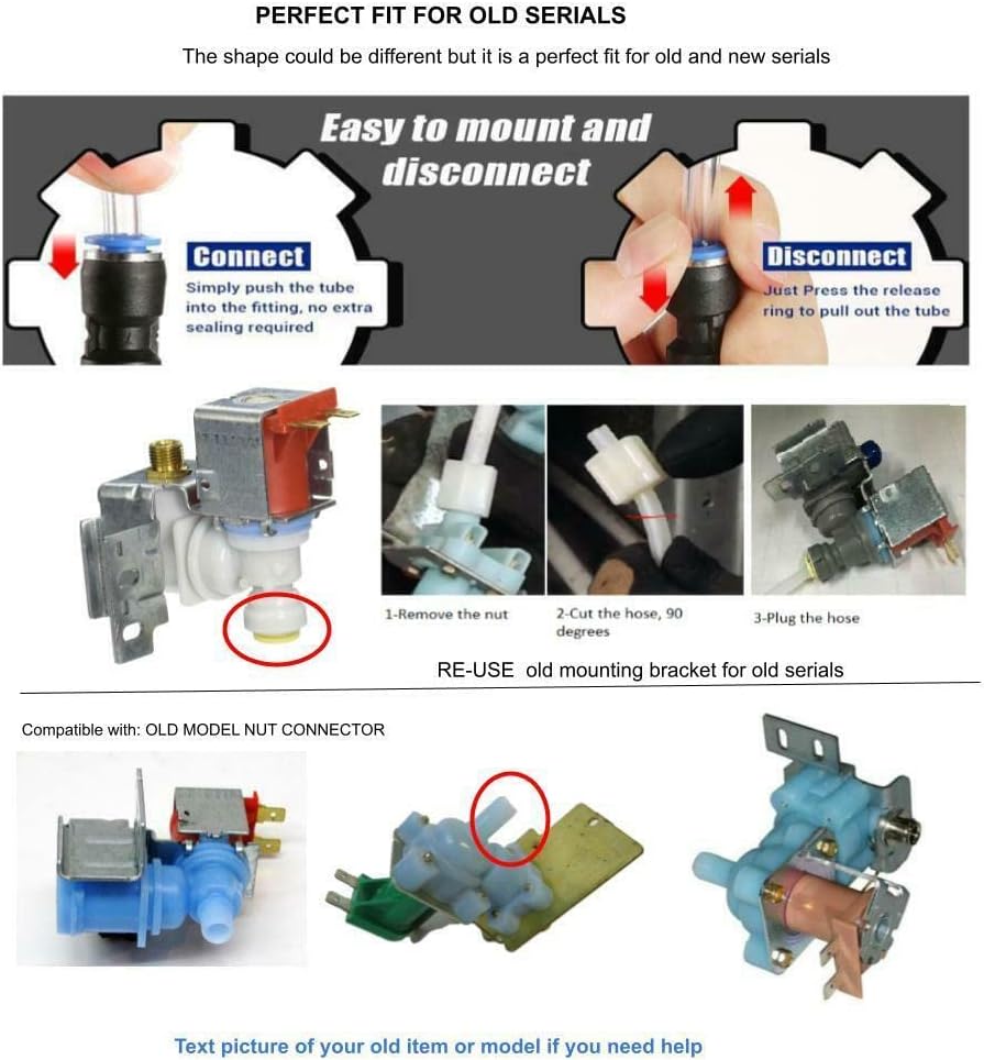 GLOB PRO SOLUTIONS S-86-QC-N Refrigerator Ice Maker Water Valve Heavy DUTY