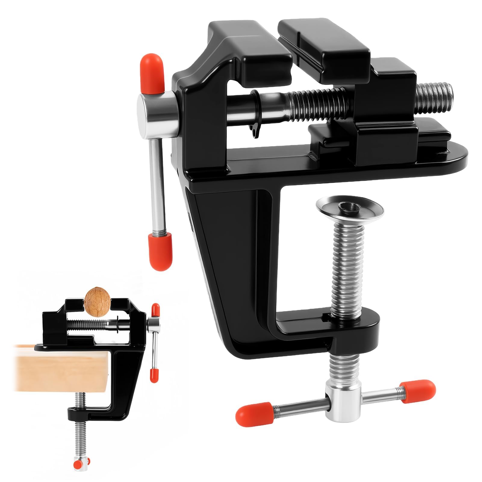 Mini tornillo de banco de 35 mm de aleación de aluminio, pequeño tornillo de mesa para sujetar, banco de trabajo portátil para bricolaje, joyas, modelismo y pequeños trabajos de reparación