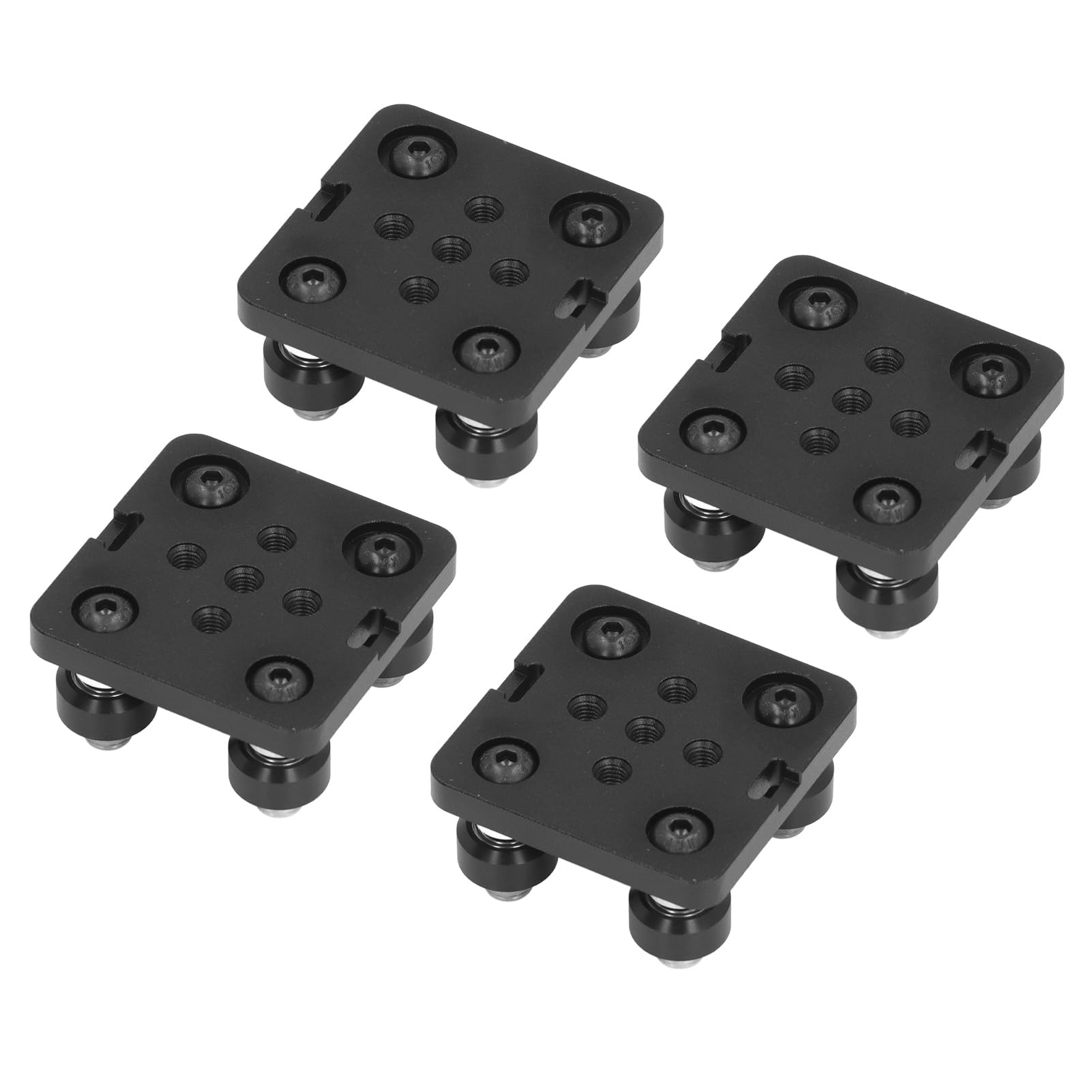 Cocoarm Placa de Rueda en V de 4 Uds., Piezas de Impresora 3D CNC de Aleación de Aluminio Pequeñas para Serie 2020V, Color Negro, Duradero, Resistente y Fácil de Montar