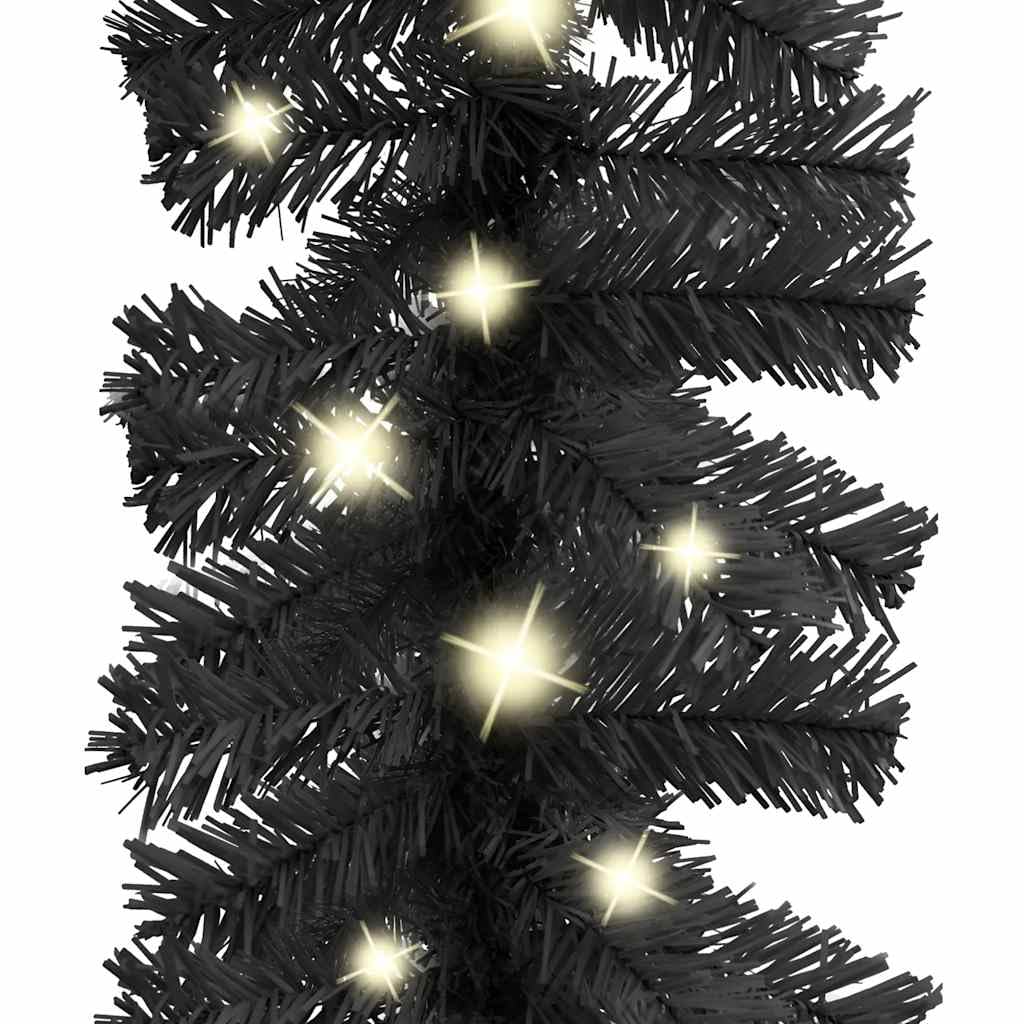 vidaXL Weihnachtsgirlande mit LED 10 m Schwarz