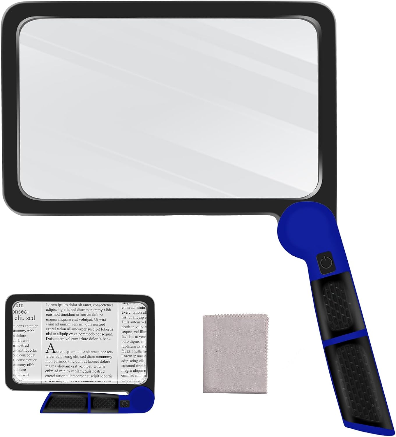 5X Magnifying Glass with Light Full Page Magnifier for Reading 48 LEDs