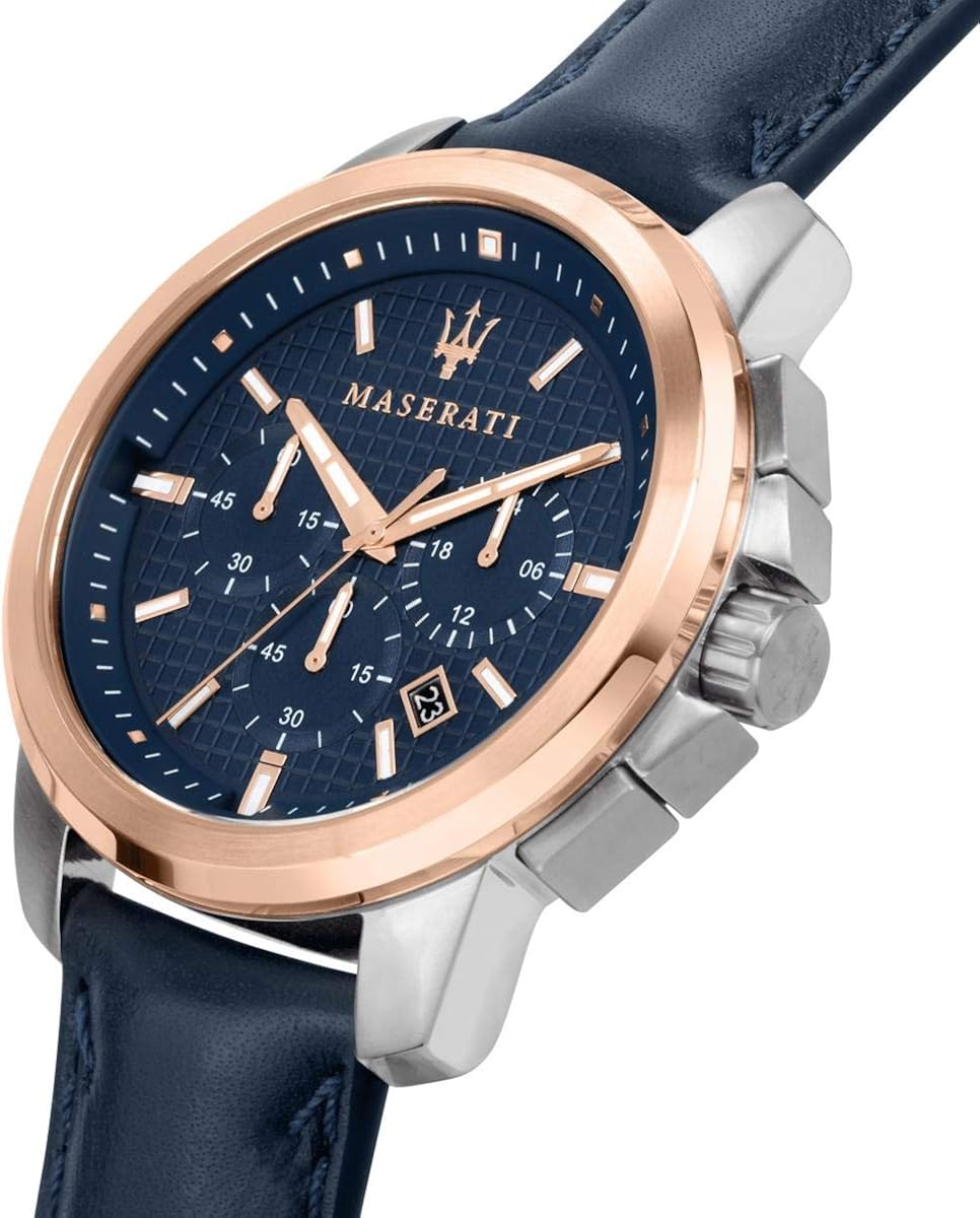 Maserati Successo Orologio Uomo, Cronografo, in Acciaio, PVD Oro Rosa, Pelle naturale - R8871621015 Maserati Successo Orologio Uomo, Cronografo, in Acciaio, PVD Oro Rosa, Pelle naturale - R8871621015