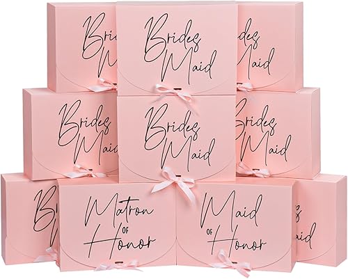WLUSEAXI Paquete de 10 cajas de propuesta de dama de honor con cinta, caja de propuesta de dama de honor, cajas de regalo de dama de honor para disponible en Yaxa El Salvador