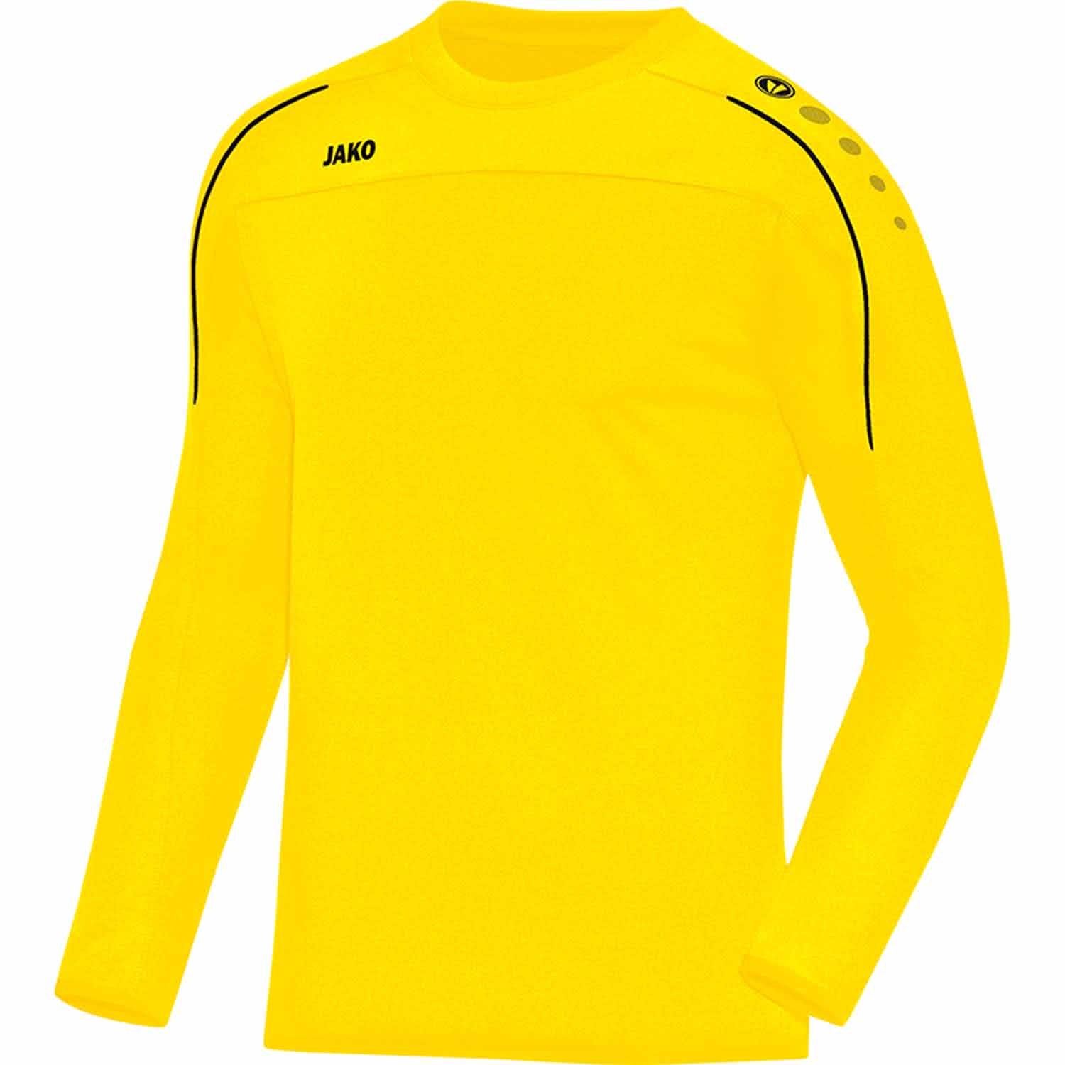JAKO Classico Men's Sweat Classico, Mens, Sweat Classico, 8850, Lemon, 128