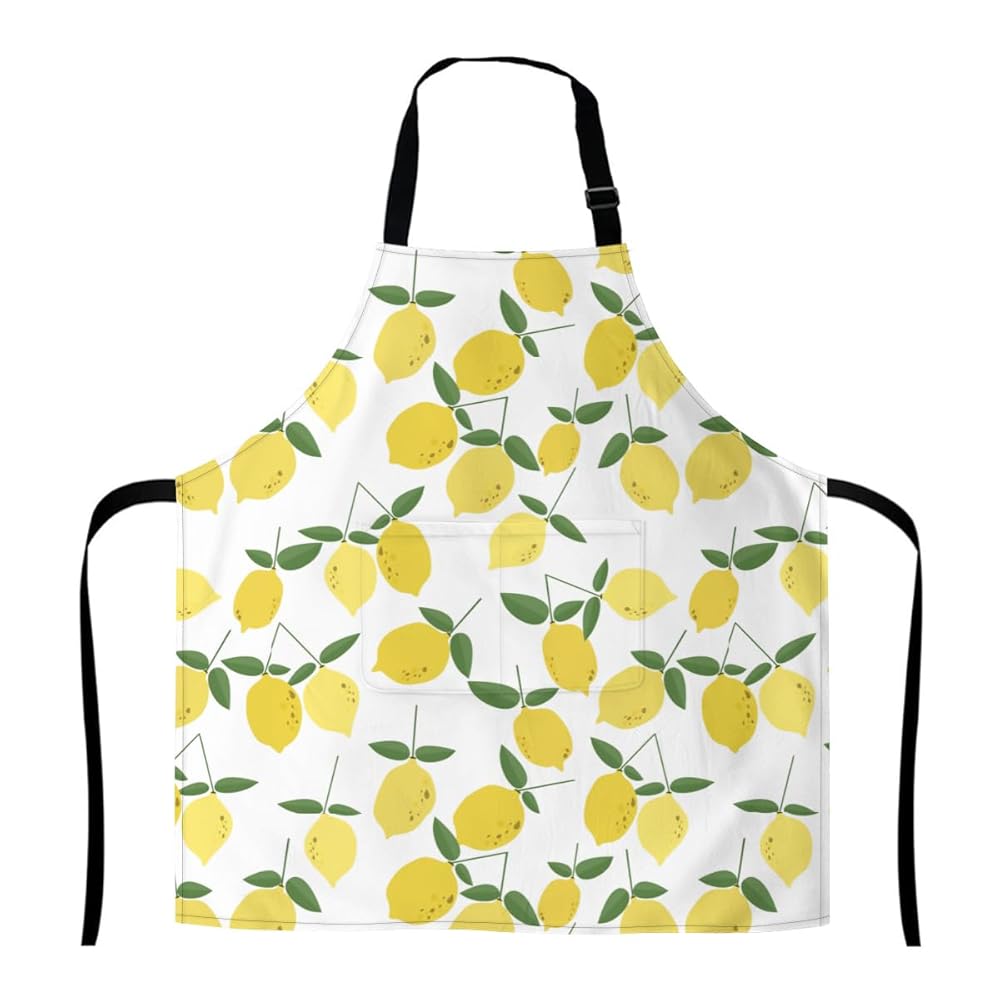 Amazon.co.jp: [HCZION] エプロン フルーツ柄 レモン柄 キッチン