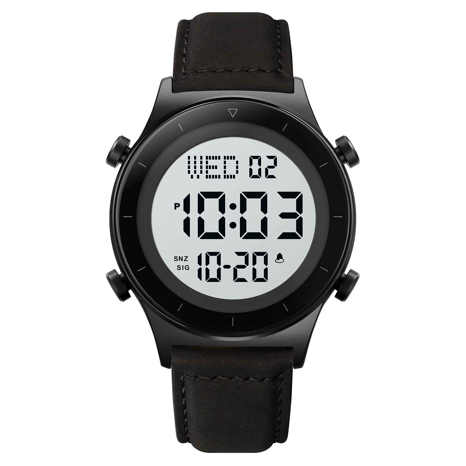 SKMEI Stainless Steel Men Digital Watch Sports Fashion Multifunction Waterproof Wristwatches - 2079, Black Dial, Black Band (B0C3HBSPSS) Amazon Price History, Amazon Price Tracker