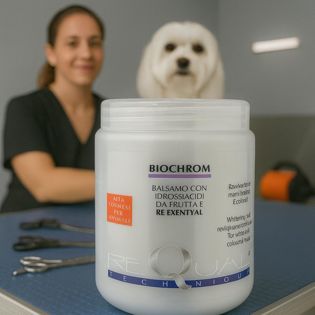 REQUAL BALSAMO CANI E GATTI RAVVIVANTE MANTI BIANCHI E COLORATI BIOCHROM 1000 ML