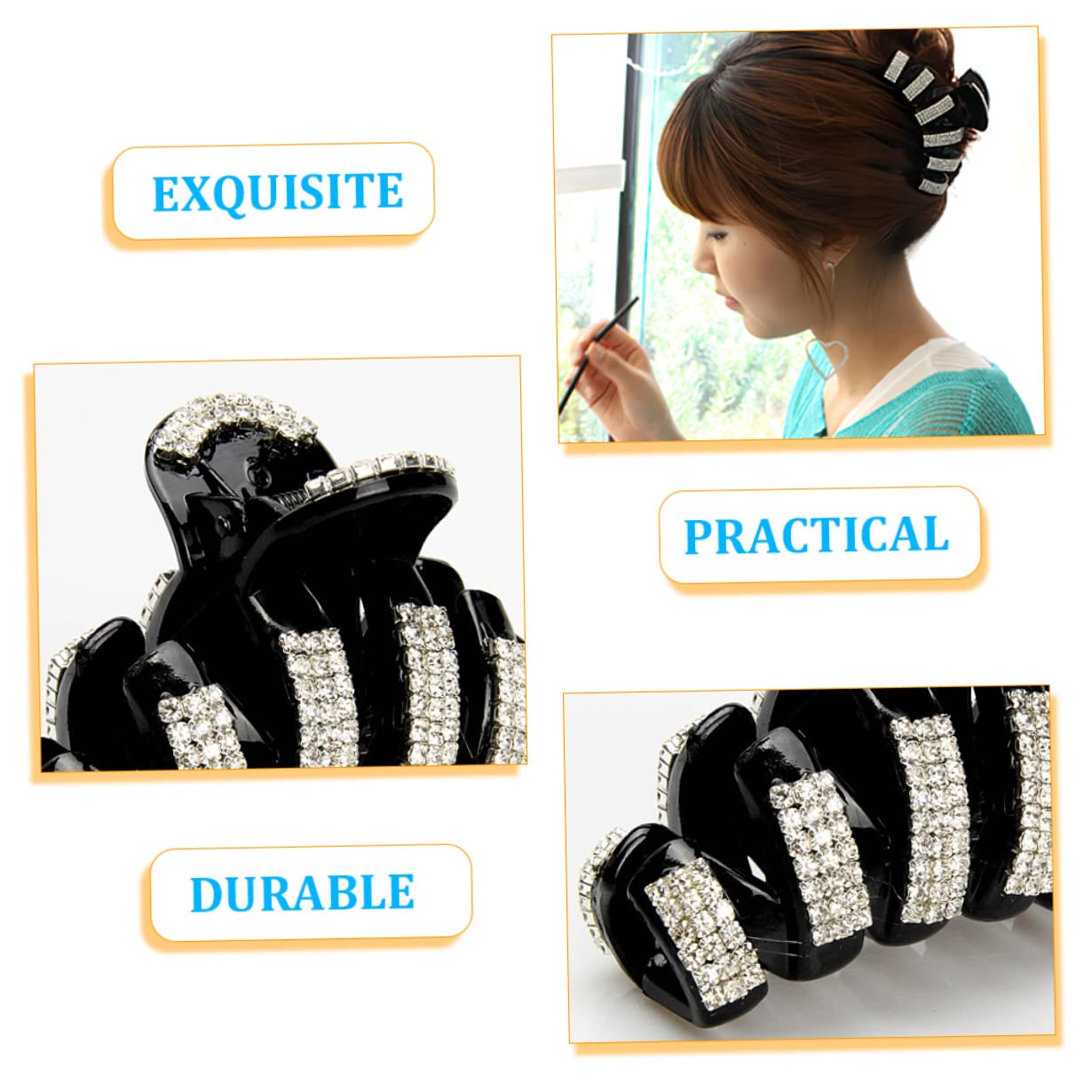FRCOLOR 5stücke Rhinestone Haarklammer Für Frauen Luxuriöse Glänzende Haarspange Aus Geeignet Für Dickes Und Dünnes Haar Für Büro Schule Und Partys