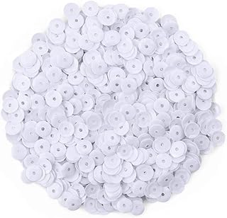 Sponsored Ad - Naler 2200 Pieces 6MM Loose Sequins Cup Sequins Embroidery Sequins Iridescent Spangles for Crafts Sewing We...