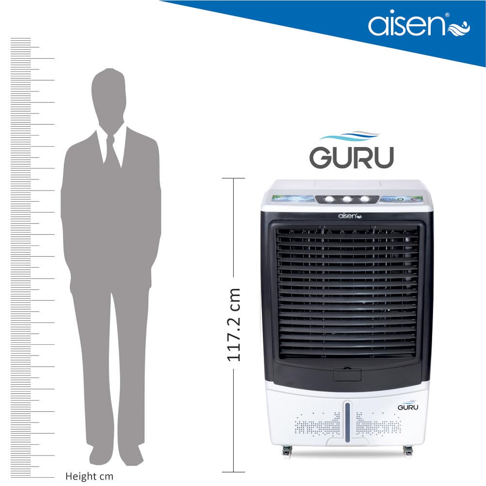 AISEN Guru Desert Cooler - 90L, Remote & Quiet -6