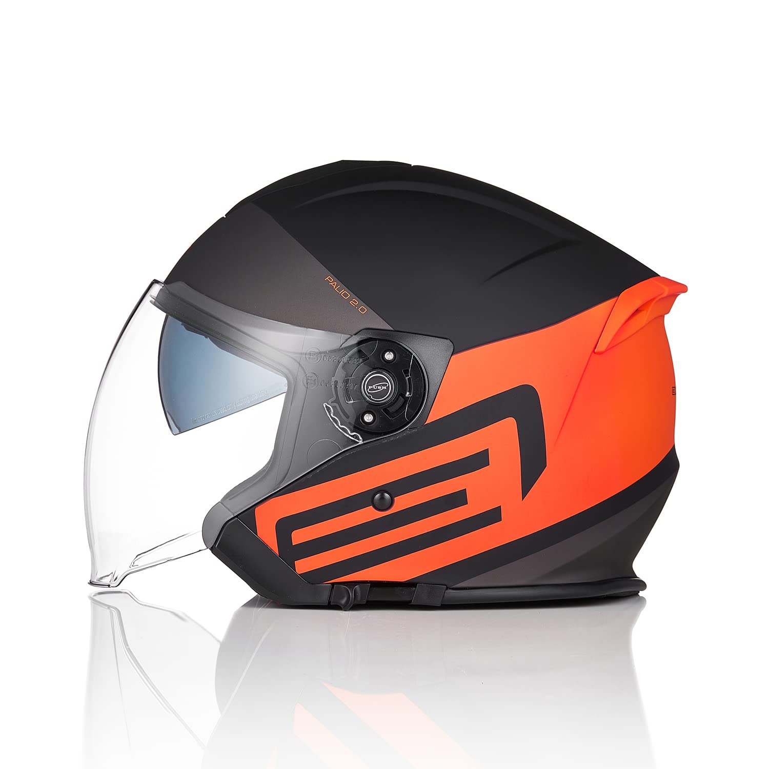ORIGINE Casco Moto Jet Casco Scooter con Doppia Visiera Omologato ECE 22-06