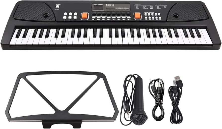 Amazon | 電子キーボード 61 キー電子キーボード多機能電子ピアノ LED